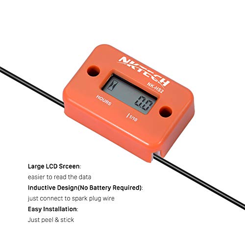 Yooreal Contaore Digitale Impermeabile IP68 Per Motori - HM006A Rosso Per Tosaerba, Barche, ATV