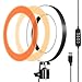 LED Ring Light for Live Streaming & YouTube Video Shooting, 6 inches Desktop Makeup Ring Light Dimmable for Photography Lighting, Smartphone, Studio with 3 Light Mode & 10 Brightness Level