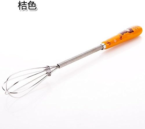 UWSZZ Ceramic handle whisk whisk by hand kitchen egg Whisk butter churn the batter baking tools Orange