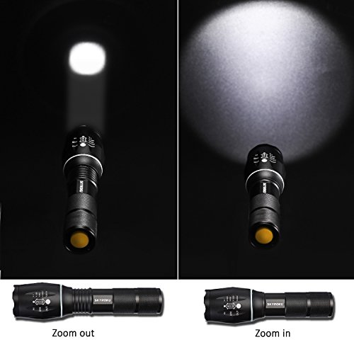 Flashlights, SKYROKU 2 Pack Portable Ultra Brightest Handheld LED Flashlight Waterproof Led MINI Flash light for Hiking, Camping and Riding(New Version)