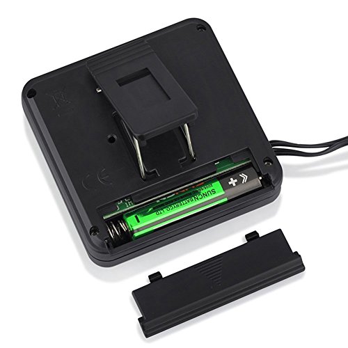 Zehui Electronic Temperature Hygrometer LCD Display Digital Thermometer and Humidity Monitor for Pet Reptile Breeding Black