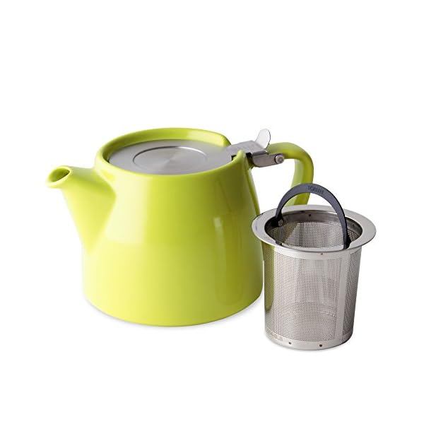 FORLIFE Stump Teapot with SLS Lid and Infuser, 18Ounce, Lime The