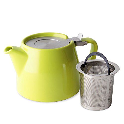 FORLIFE Stump Teapot with SLS Lid and Infuser, 18Ounce, Lime The