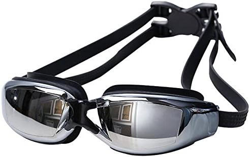 Swimming Goggles, HD The Goggles Waterproof Anti-fog UV Protection Swimming Goggles (black)