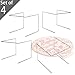 MyGift Set of 4 Silver Metal Pizza Pan Riser Stands, Tabletop Food Platter Tray Display Racks
