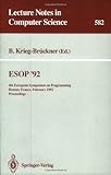 ESOP '92, , 0387552537