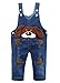 Kidscool Baby Cotton Denim 3D Cartoon Coffee Dog Soft Overalls