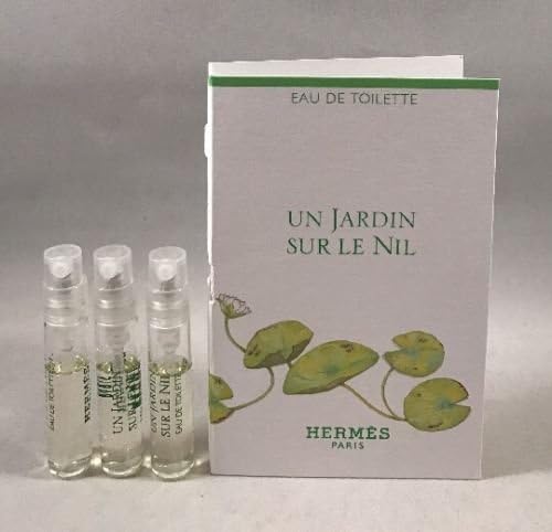3 Hermes Un Jardin Sur Le Nil EDT Spray Sample Vial 2 Ml/0.06 oz Each Lot