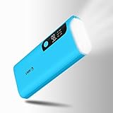 Power Bank,Emnt 15600mAh High Capacity Fast Charging Dual USB Port Portable Charger with LED Flash Light LCD Digital Screen Smart External Battery Pack Fit iPhone,Samsung,HTC,Tablets and More-Blue
