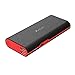 Yoobao Portable Charger with Built in Cables,10000mAh Power Bank Fast Charging 20W PD,3 Outputs and LED Display,External Battery Pack Cell Phone Charger Battery Portable, Black-red