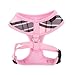 puppia Junior Over-The-Head Dog Harness Checkered Pattern No Choke No Pull Adjustable Chest Belt Walking Training for Small and Medium Dog, Medium, Pink