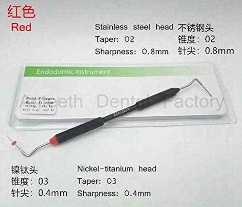 GTFHUH New Dental Endodontic Hand Plugger Tip Instrument Teeth Filling Vertical Pressurizer Root Canal Filling Presser,C