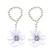 DZT1968® Baby Girl Pearl Chiffon Foot Flower Shoes Barefoot Sandals (White)