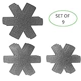 Set of 9 Gray Pan and Pot Protectors，3 Different Size，Avoid Scratching and Protect Surfaces