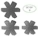 Set of 9 Gray Pan and Pot Protectors，3 Different Size，Avoid Scratching and Protect Surfaces