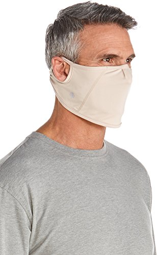 Coolibar UPF 50+ Unisex UV Mask - Sun Protective (Small/Medium- Beige)