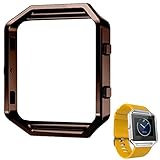 For Fitbit Blaze, TOOPOOT Stainless Steel Replace Metal Frame For Fitbit Blaze Smart Watch (coffee)