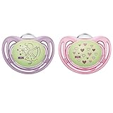 NUK Airflow Glow-in-The-Dark Pacifiers, 6-18