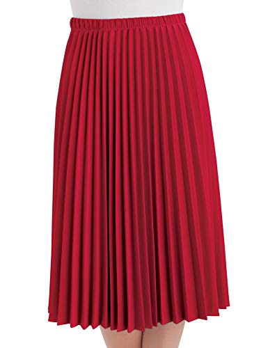 red skirts mid length