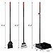 PAWCHIE Dog Pooper Scooper for Large and Small Dogs - Adjustable Long Handle Metal Tray Rake Spade Heavy Duty Set, Great for Grass Lawns Dirt