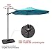 COBANA 10ft Cantilever Offset Patio Umbrella with Vertical Tilt and 360 Degree Rotation Function, Blue
