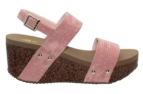 VOLATILE Women's SUMMERLOVE Wedge Sandal, Blush