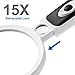 Fancii Large Magnifying Glass with Light 2X Lens with 15X Zoom – 3.5