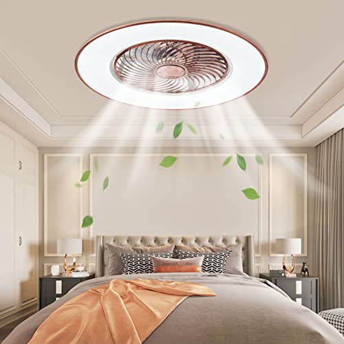 YANASO Modern Bladeless Ceiling Fan With Light, Remote Control Smart