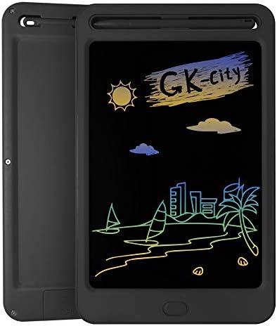GKCity LCD Writing Tablet 8.5 Inch Colorful Screen Electronic Kids Drawing Tablet, Portable Doodle Board Gifts, Erasable Reusable eWriter, Office Memo Home Whiteboard (Black)