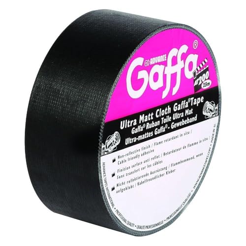 Advance Tapes 5805 BLK - Rouleau Gaffer mat noir 50mm x 50m