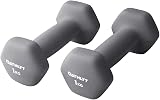 Athlyt Neoprene Dip Dumbbell Set 2 x 1kg Grey Non-Slip Hex view 2
