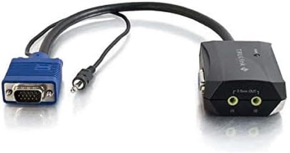 C2G Compact USB Powered VGA & 3.5mm AUX Audio Splitter Cable