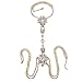 NABROJ Gold Body Chain Jewelry for Women, Rhinestone Body Chain Iridescent Pink Bra Summer Costume Fluorescent Jewelry for Women Sexy -STL01 Crystal