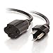 C2G 29930 16 AWG Outlet Saver Power Extension Cord (NEMA 5-15P to NEMA 5-15R) TAA Compliant, Black (4 Feet, 1.22 Meters) primary