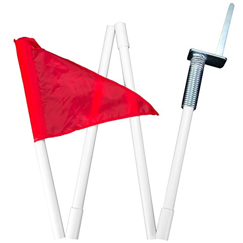Set of 4 Large Collapsible Soccer Field Corner Flags - Includes Bonus Carrying Bag!