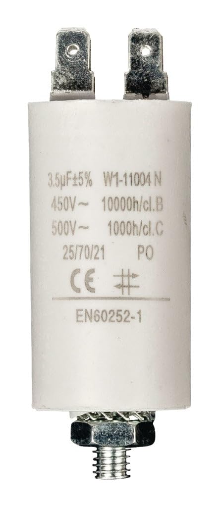 NEDIS Fixapart W1-11004N Capacitor 3.5µF 450V, Motor Start Run, Cylindrical, White