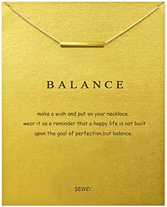 SEWEI Friendship Wishbone Infinity Necklace Cross Angel Wing Necklace with Message Card Wish Card