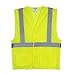 SHORFUNE High Visibility Safety Vest with 2 Pockets and Reflective Strips, Loop and Hook, Yellow, ANSI/ISEA Standards, S-M