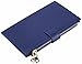Travelambo Womens Walllet RFID Blocking Bifold Multi Card Case Wallet with Zipper Pocket Synethic Leather (blue)