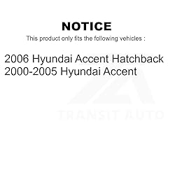 Front Disc Brake Rotors Pair For Hyundai Accent
