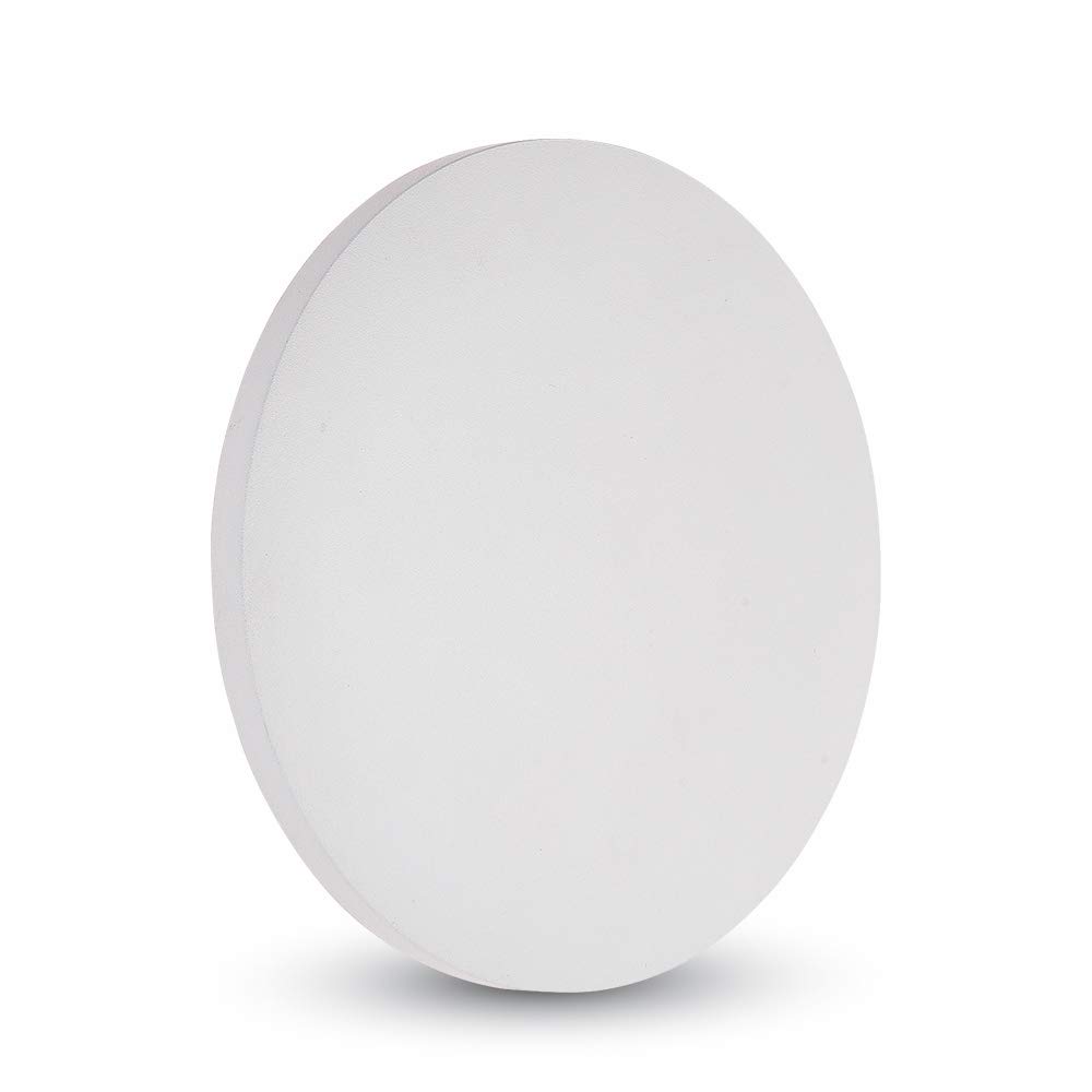 V-TAC 6W Decorative LED Round Wall Lamp Backlit Waterproof, Die-Casting Aluminum IP65 Body Sensor Compatible Modern Living Room Bedroom Bathroom Outdoor Areas Light, Aluminium, 6 W, Warm White (3000K), VT-741