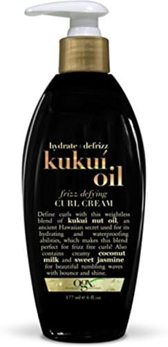 OGX Hydrate & Defrizz Kukui Oil Frizz Defying Curl Cream 6 oz (Pack of 12)