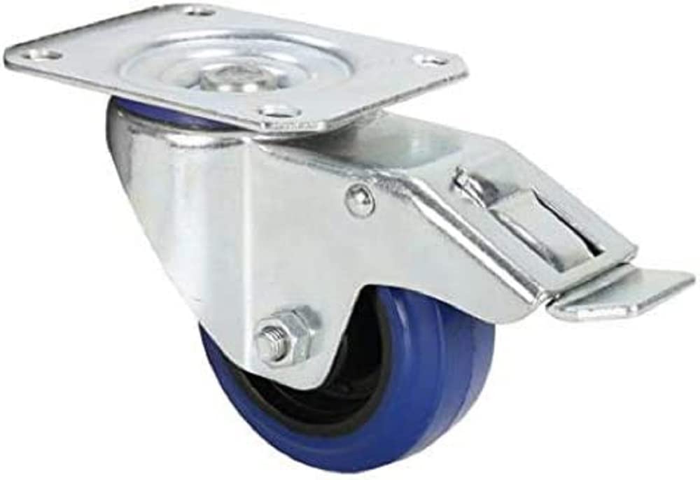 LD Systems 372091 Swivel Castor 80mm with Blue Wheel and Brake