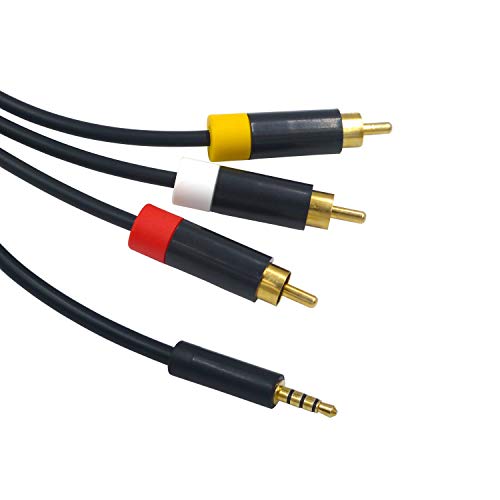 image for SJ@JX Gold-Plated AV Cable for Xbox 360 E 70 Inch Black