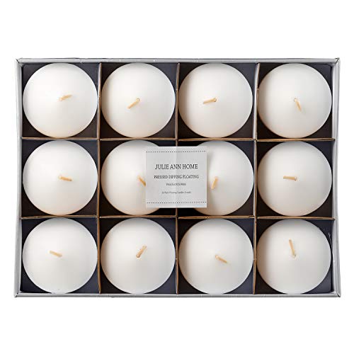 White Floating Candles, 3 Inch Unscented Candle Discs Perfect for