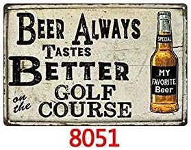 scsafsvvcv Vintage Custom Metal Signs 12 x 16 - Golf Course Beer Chic Art Wall Decort Home Yard Signs Bar Hotel Cafe Pub restauran