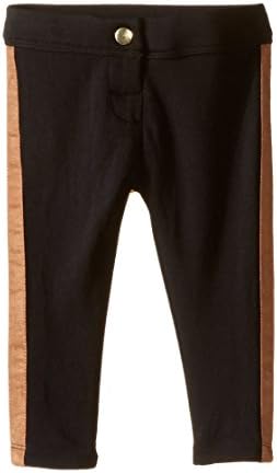 Kardashian Kids Baby Girl's Ponti Leggings with Faux Suede Side Panels (Infant) Black Pants 9M