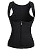 Gotoly Slimming Neoprene Vest Hot Sweat Shirt Body Shapers for Smooth Muffin Top (L, Black)