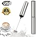 Dimux Electric Milk Frother Handheld - High Powered Coffee Frother Foam Maker Milk Streamer USB Rechargeable Stainless Steel Drink Mixer for Coffee, Lattes, Cappuccino, Hot Chocolate, Matcha, Silver