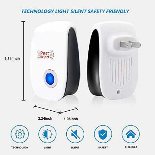 image for Maxtry 6 Pack Plug in Ultrasonic Pest Repeller, Pest Control Electrica